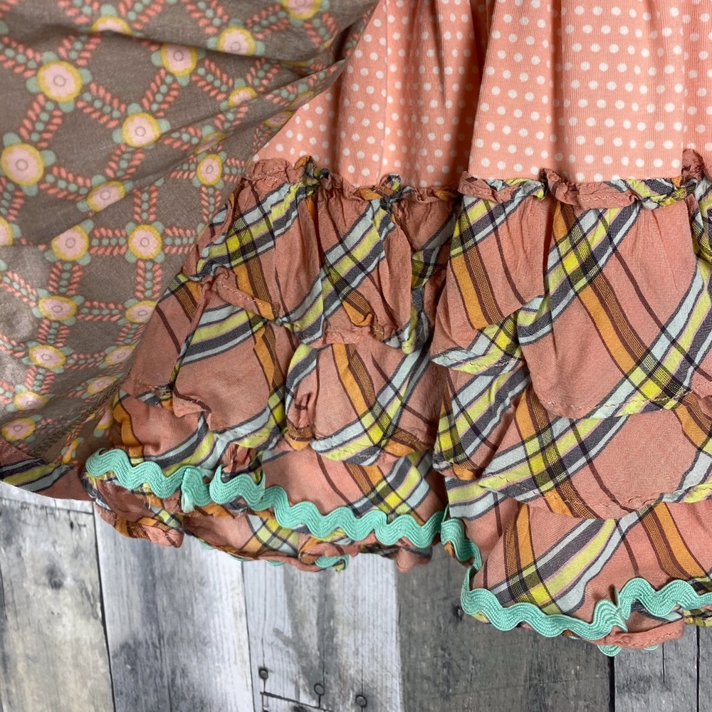 Matilda Jane Pecan Sandy Plaid Skort Size 6 - Picture 6 of 12